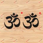 3S MOTORLINE 2X Siyah 4'' Yoga Om Ohm Sembolü Çıkartma Hindistan Araba Vinil