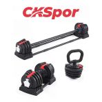 3’Ü 1 Arada Ayarlanabilir Ağırlık Seti 18 Kg Dambıl Halter Ve Kettlebell Fonksiyonlu Profesyonel Fitness Ekipmanı