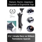 3'ü 1 Arada Fayans Derz Dolgu Silikon Kazıyıcı Sıyırıcı Uygulayıcı Aparat Mutfak Banyo Kapı Pencere