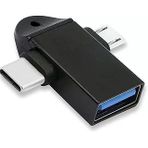 3'ü 1 Arada Micro USB Type-C OTG Dönüştürücü Adaptör Otg C Tipi Adaptör 2 In 1 Otg Mikro Usb Dönüştürücü Usb C 3.0 Flash Disk Fare Konektörü Akıllı Telefon Android Usb Tak Çalıştır 3 in 1