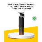3’Ü 1 Arada Şarjlı Erkek Bakım Seti – Saç, Sakal Ve Burun Tüyü Kesme Makinesi Mir57766578