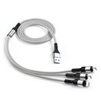 3'ü 1 arada USB Şarj Kablosu Çoklu Şarj tı Tip C Mikro USB Konnektörü Şarj Kablosu için Yedek