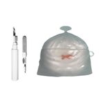 [3'ü 1 arada]Casevita Sevimli Kılıf Airpods Pro/Pro 2. Nesil Anahtarlıklı Uyumlu 3D Karikatür Yumuşak Silikon Komik Balık Darbeye Dayanıklı Koruyucu Kılıf Erkek Kadınlar için