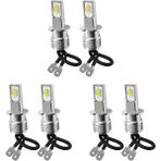 3x 2x H3 Süper Parlak LED Far Sis Farı Sürüş Lambası Ampul Kiti 6000K Beyaz 100W (Yurt Dışından) - Set - Siyah