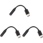 3x USB C - 3,5 mm Kulaklık/kulaklık Jak Kablosu Adaptörü, Tip C 3.1 Erkek Bağlantı Noktası - 3,5 mm Dişi Stereo Ses Aux Konektörü (Yurt Dışından) - Siyah