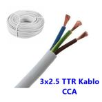 3X2.5 Cca Ttr Kablo Çok Telli Metre Seçenekli Tam Kesit Kablo 100 Metre