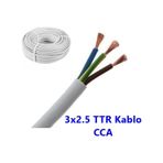 3X2.5 Cca Ttr Kablo Çok Telli Metre Seçenekli Tam Kesit Kablo