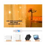 3x3 Metre LED Kumandalı Perde Asma Kancalı LED Yılbaşı LED Gün Işığı LED Işık 8 Modlu Parti Işığı Dekoratif Işık LED Saçak LED Işık Perde LED Yılbaşı Dekorasyon - 1 m - 00 Beyaz
