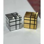 3X3x3 Mirror Sihirli Zeka Küpü Geometrik Asimetrik Küp İkili Set Gümüş Ve Sarı