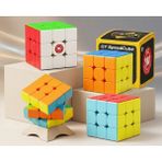 3X3X3 Rubik Zeka Küpü - Turuncu - Sarı - Kırmızı - Yeşil
