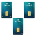 3X5 gr 24 Ayar Külçe Altın
