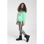 4-14 Yaş Escabel Kız Çocuk Salash Kesim Kapişonlu Sweatshirt Yeşil - 7 Yaş