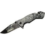 4 23 6 Swat Kurtarma / Kamp Çakı 20CM - Yarı Otomatik, Kemerlikli, Cam Kırma ve Ip Kesme Aparatlı