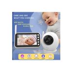 4.3 Inç Lcd Kablosuz Wireless Oda Sıcaklığı Kontrollü Akıllı Bebek Monitörü Bebek Kamerası 8 Ninnili
