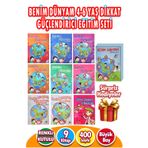 4 - 6 Yaş Harika Benim Dünyam Eğitici Etkinlik Seti Kutulu - 9 Kitap - 400 Sayfa