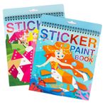 4-8 yaş arası çocuklar için 2'li paket çıkartma kitap, 4-8 yaş arası çocuklar için el sanatları, çıkartma boya kitapları, erkek ve kız çocukları doğum günü hediyeleri, parti hediyesi, seyahat