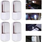 4 Adet 1 Watt 10 Lm Otomatik Manyetik Sensörlü LED Lamba LED Işıklı Dolap Lambası Bagaj Raf Lambası - Beyaz