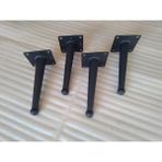 4 ADET-15CM-KANEPE AYAĞI, TV ÜNİTESİ AYAĞI-ALTIN-GÜMÜŞ-SİYAH RENK SEÇENEKLİ - 15 cm - Siyah