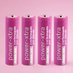 4 Adet 18650 Pembe Renk Şarjlı Batarya Pil 3.7V 1200Mah Li-Ion Uzun Ömürlü Yüksek Kapasiteli Şarj