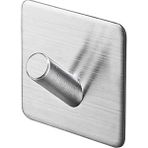 4 Adet 304 Paslanmaz Çelik Kare Robe Kanca Duvar Askısı Kendinden Yapışkanlı Ceket Havlu Kanca Duş Sünger Askı | Robe Hooks - Gümüş