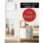4 Adet 30x30 cm Dekoratif Kare Ayna - Çift Taraflı Bant İle Gönderilir, gerçek cam ayna