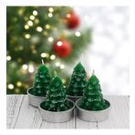 4 Adet 4cm Çam Ağacı Tealight Mum