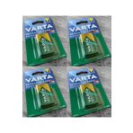 4 Adet 4lü Dörtlü Varta 9 Volt Kare Pil Şarj Edilebilir 9v Şarzlı