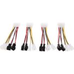4 Adet 4pin Güç Y-Splitter Fan Kablosu 1 Ila 4x 3pin Pc Için Hız 12 V 5V Ayarlayın - 568