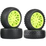 4 Adet 85MM Lastik Tekerlek Wltoys 144001 144010 124007 124017 124019 Tamiya Hsp 1/10 1/12 1/14 Rc Araba Off Road Buggy, Yeşil (Yurt Dışından)