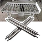 4 Adet Ağır Hizmet Tipi Paslanmaz Çelik Konveyör Rulo Seti - 1 "ila 2,4" Çaplı Galvanizli Uçlar 800 MM Uzunluk Endüstriyel Bant Değiştirme ve Uygulamaları için İdeal