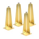 4 adet altın Metal mobilya yedek ayak DIY kanepe kanepe yatak sehpa TV dolap 20cm/7.9in