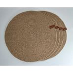 4 Adet Amerikan Servis Hasır Supla Takımı Tabak Altlığı Dekorasyon Hediye MUTFAK-33X33CM - 33 x 33 cm - Renkli