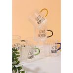 4 Adet Arow Winsome Kulplu Cam Bardak 6'Lı 100 Ml