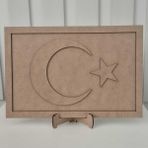 4 Adet Ay Yıldız Türk Bayrağı Mozaik Çocuk Okul Boyama Etkinliği