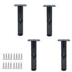 4 Adet Ayarlanabilir Metal Mobilya Ayakları Soğuk Haddelenmiş Çelik Masa Ayakları Kendin Yap Sehpalar TV Dolapları Osmanlı Yatakları Kanepeler Vidalar Dahil (12 cm/4,7 inç)