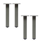 4 Adet Ayarlanabilir Paslanmaz Çelik Mobilya Ayakları Metal Yedek Ayaklar Kanepe Sehpa TV Dolabı Banyo Dolabı 28 cm (11 inç) Vidalarla - ve Şık Destek