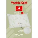4 Adet Bamboo Antibakteriyel Fermuarlı Yıkanabilir Otel Lüks Yastık Kılıfı 50X70cm