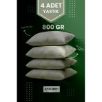 4 Adet Bamboo Kılıflı Yastık Seti Fermuarlı Yıkanabilir Antialerjik Elyaf Yastık 50X70cm 800 Gr