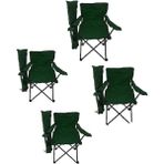 4 Adet Çantalı Katlanır Kamp Sandalyesi Rejisör Katlanabilir Piknik Plaj Sandalyesi Haki - 6456 Ecorce Tube Marron - Polyester