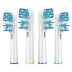 4 Adet Çift Kafa Yedek Diş Fırçası Kafaları Oral B Braun ile Uyumlu, Elektrikli Diş Fırçası Başlıkları Pro 500/1000/1500/3000/7000/8000/9600 için Dolum