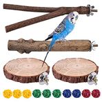 4 adet doğal ahşap oturma çubuğu, kuşlar için, vegena doğal oturma çubuğu seti, muhabbet kuşu için, rattan küreli, papağan oyuncağı, kuş kafesi, aksesuar, kuş oyuncağı, perisi ve kanarya için kuş oyuncağı
