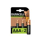 4 ADET Duracell Şarj Edilebilir 750mAh 2'li İnce Pil