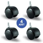 4 Adet Ec05Mkm50. Oynak Civatalı Mobilya Tekerleği Koltuk