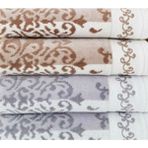 4 Adet Emily El-Yüz Havlusu Kahve/gri %100 Pamuk - 50 x 90 cm - Gri - Pudra