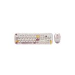 4 Adet Everest Km-6284 Whısker Renkli Tuşlu Bej Kablosuz Q Klavye + Mouse Set