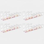 4 Adet Haftalık İlaç Kutusu – Günlük Bölmeli, Şeffaf Kapaklı Tablet ve Vitamin Organizer
