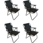 4 Adet Kamp Sandalyesi Katlanır Sandalye Piknik Sandalyesi Plaj Sandalyesi - 6456 Ecorce Tube Marron - Polyester