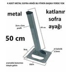 4 Adet Katlanır Metal 50 Cm Sofra Ayağı Masa Ayağı Yer Sofrası Ayağı