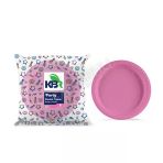 4 Adet Kbr Party Plastik Tabak 22 cm Pembe 8'li
