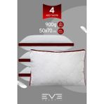 4 Adet Klimax Bordo Serisi Kılıflı Fermuarlı Klimali Antialerjik Silikon Nano Elyaf Yastık 50x70cm - 50 x 70 cm - Beyaz